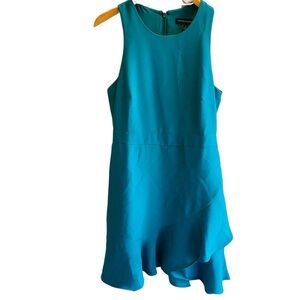 ⭐️ BANANA REPUBLIC Teal Asymmetrical Peplum Hem Dress